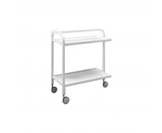 Carrello cucina in metallo e mdf Scorpio Bianco
