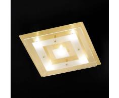 Fischer & Honsel Plafoniera LED Lamei quadrata 32 cm ottone