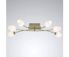 Brilliant Plafoniera LED Casale ottone a 6 luci