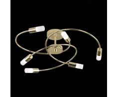 Fischer & Honsel Plafoniera LED Agir a 6 luci, ottone lucido