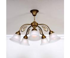 Berliner Messinglamp Lampada da soffitto OLGA in ottone a 5 luci
