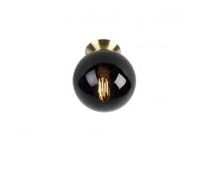 QAZQA Plafoniera Art Déco in ottone con vetro nero - PALLON