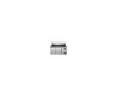 Amitek Banco Pizza Refrigerato 2 Porte con Vetrina 5 Bacinelle GN1/3 + 1 Bacinella GN1/