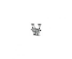 Macinacaffè/macinapepe/grattugia - Mod. MCMPGR CGPT - Struttura in alluminio e acciaio inox - Macine in acciaio Rokwell - Macinatura regolabile - Dotato di protezione termica - Produzione oraria pepe e caffè Kg 10 - Produzione oraria formaggio Kg 50 - Al