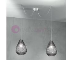 Due P Illuminazione Goccia Lampada A Sospensione A 2 Luci In Vetro Design Moderno