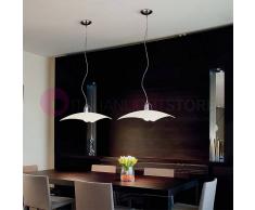 Silvenlight Denim Lampada A Sospensione Moderna In Vetro Colorato L. 46x46