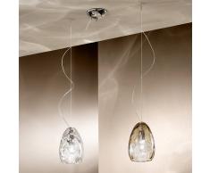Due P Illuminazione Kiara Lampada A Sospensione A 2 Luci In Vetro Soffiato Design Moderno D. 13 Cm