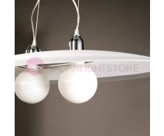 Silvenlight Horn Lampada A Sospensione Moderna In Vetro L. 69x39