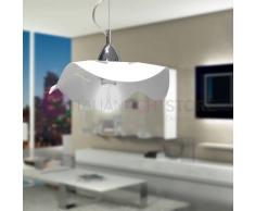 Padana Lampadari Fly Lampada A Sospensione Bianca Moderna D. 30 Cm