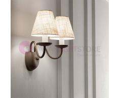 Perenz Srl Charme Grey Applique Candelabro Rustico 2 Luci Stile Provenzale