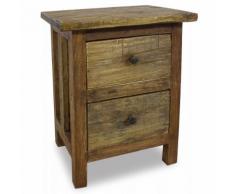 vidaXL Comodino in Legno Massello di Acacia 40x30x51 cm