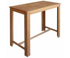 vidaXL Tavolo da Bar in Legno Massello di Acacia 120x60x105 cm