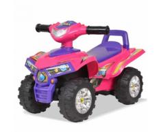 vidaXL Cavalcabile ATV per Bambini Rosa e Viola con Suoni e Luci