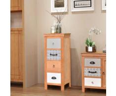 vidaXL Cassettiera 35x35x90 cm in Legno Massello
