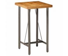 vidaXL Tavolo da Bar in Teak Massello Rigenerato 60x60x107 cm