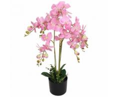 vidaXL Orchidea Artificiale con Vaso 75 cm Rosa