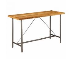 vidaXL Tavolo da Bar in Teak Massello Rigenerato 180x70x107 cm