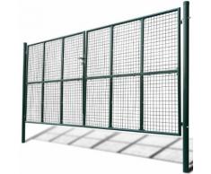 vidaXL Cancello a Rete per Giardino 415 x 250 cm / 400 x 200 cm