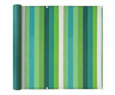 vidaXL Tenda da Balcone in Tessuto Oxford 75x600 cm Verde a Strisce