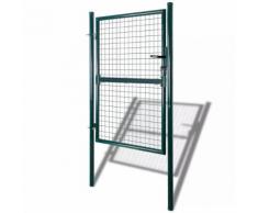 vidaXL Cancello recinto per giardino rete griglia 85,5 x 175 cm/100 x 225 cm