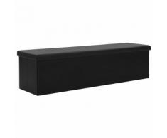 vidaXL Cassapanca Pieghevole in Similpelle 150x38x38 cm Nero