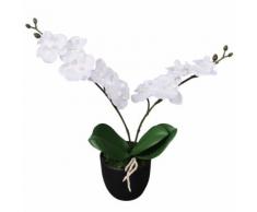 vidaXL Orchidea Artificiale con Vaso 30 cm Bianca