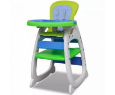 vidaXL Seggiolone convertibile per bambini 3-in-1 blu e verde