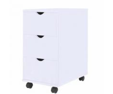 vidaXL Cassettiera in Truciolato 33x45x60 cm Bianco