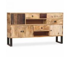 vidaXL Credenza in Legno Massello di Mango 140x30x80 cm