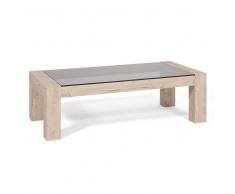 Mobilifiver Tavolino da salotto, piano in vetro temperato, Iacopo, Quercia