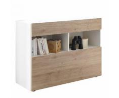 Credenza Mobile Soggiorno 1 Anta 2 Vani 111x42x82 Cm Tft Akira Bia...