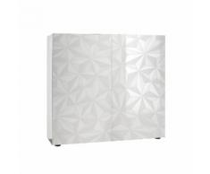 Credenza 2 Ante 120x42x110 Cm In Legno Tft Praga Bianco Lucido...