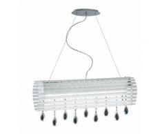 Lampadario Sospeso Vetro Finiture Cromo Cristallo A Goccia Moderno...
