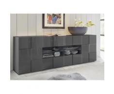 Credenza Mobile Soggiorno 2 Porte 4 Cassetti 1 Nicchia In Melamina...
