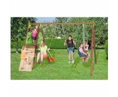 Area Giochi Altalena Scivolo Playground In Metallo E Legno H230cm ...