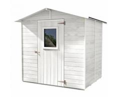 Casetta Box Capanno In Legno Bianca Per Attrezzi Con Porta E Fines...