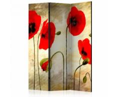 Paravento 3 Pannelli - Golden Field Of Poppies 135x172cm Erroi...