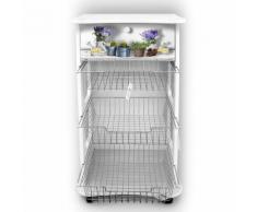 Carrello Multiuso Da Cucina In Legno 3 Ripiani Vezzani Blue Pots B...