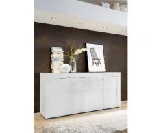 Credenza Mobile Da Salotto 4 Porte 181x42x84cm Tft Build Bianco L...