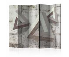 Paravento 5 Pannelli - Grey Trio Ii 225x172cm Erroi...