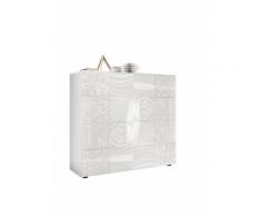 Credenza Mobile Soggiorno 2 Ante In Melaminico 120x42x110cm Tft Bl...