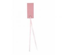 12 Segnaposto rettangolari con nastro rosa