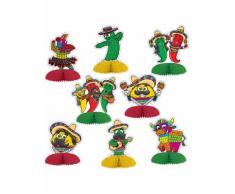 8 mini centrotavola di carta fiesta messicana