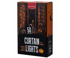 Ghirlanda tenda luminosa 50 LED arancione