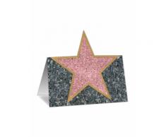 12 segnaposto in cartoncino Hollywood