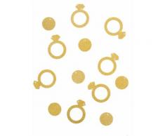Coriandoli da tavola anelli con diamante oro