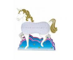 Centrotavola di carta unicorno bianco