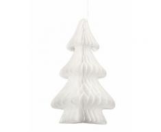 Centrotavola albero di Natale in carta ignifuga bianco