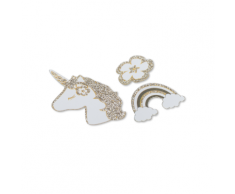 100 coriandoli da tavola unicorno oro
