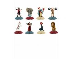 8 mini centrotavola circo vintage